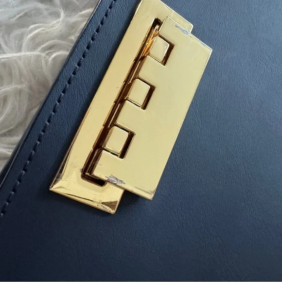 ZAC Zac Posen Navy Clutch with Embellished Strap - Picture 3 of 8